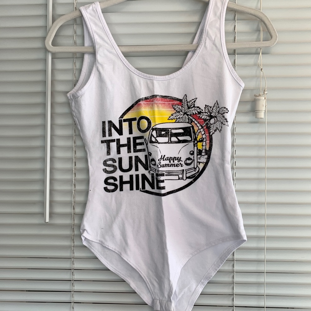 Gaze white body suit